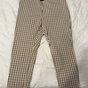 A New Day Plaid Pants in Black and Tan